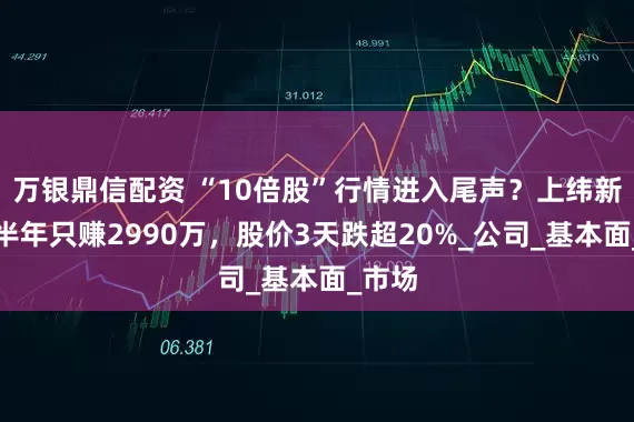 万银鼎信配资 “10倍股”行情进入尾声？上纬新材上半年只赚2990万，股价3天跌超20%_公司_基本面_市场